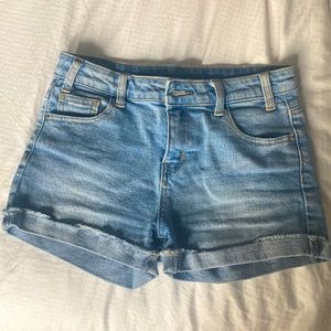 Summer blue denim jeans shorts